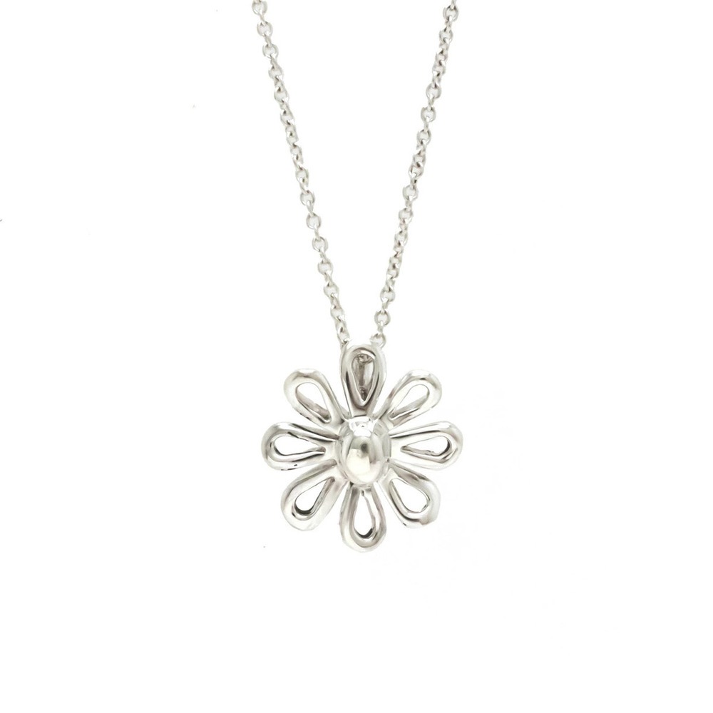TIFFANYCo Tiffany Daisy Flower Motif Necklace Pendant Silver